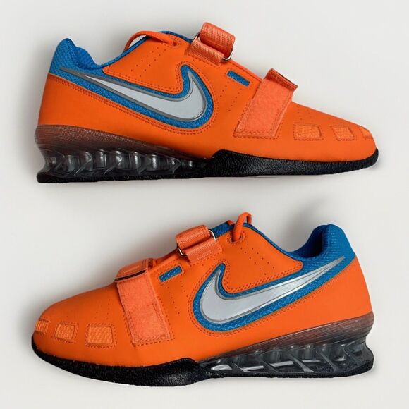 Size 8.5 - Nike Romaleos 2 Low Total Orange Blue Lagoon - Picture 1 of 9
